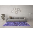 thumbnail image 3 of Ahgly Company Machine Washable Indoor Rectangle Animal Blue Traditional Area Rugs, 7' x 9', 3 of 4