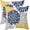 Blue Yellow, variant on Navy Blue Orange Pillow Covers 18x18 Set of 2 Fall Colored Grey Gray Dahlia Flower Outdoor Decorative Throw Pillows Autumn Themed Farmhouse Pillowcases Linen Cushion Case Decor for Sofa Couch Bed