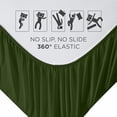 thumbnail image 4 of Sábana bajera ajustable Royale Linens Twin XL Hunter Green de microfibra, 4 of 9