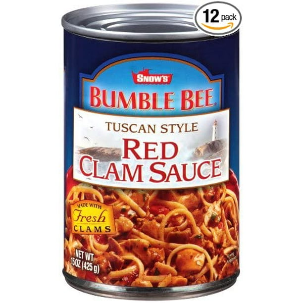 SNOWS BY BUMBLE BEE Tuscan Style Red Clam Sauce, Gluten Free Food