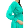 thumbnail image 7 of Bimba Women's Cotton Smocked Waist Long Casual Maxi Dress, 7 of 7
