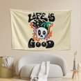thumbnail image 2 of Tapestry Life is Good Wall, microtela de fibra, 150 x 130 cm, 2 of 2