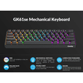 thumbnail image 4 of Geeky GK61 SE 60% | Mechanical Gaming Keyboard | 61 Keys Multi Color RGB LED Backlit for PC / Mac Gamer | ANSI US American Layout ( Black , Mechanical Brown ), 4 of 7