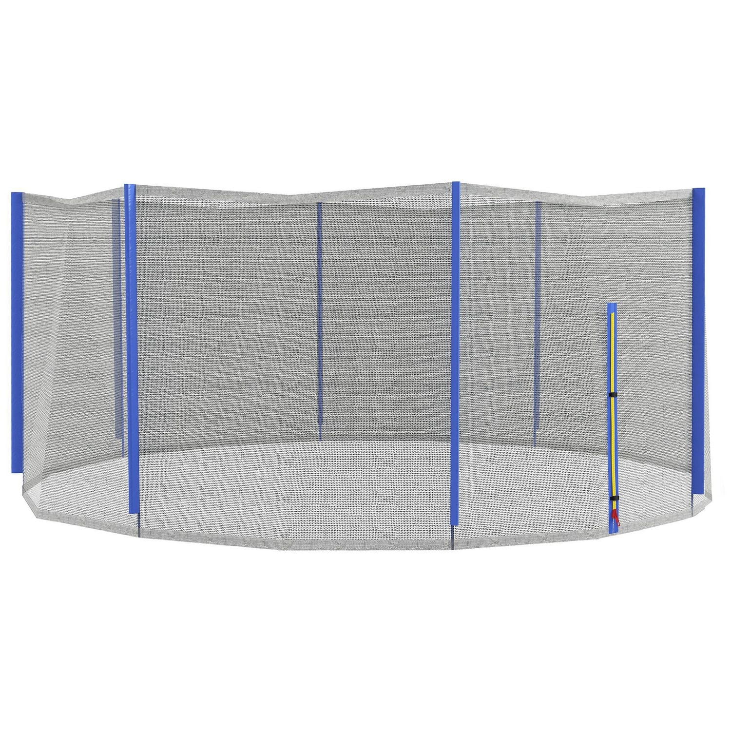 Soozier 14ft Trampoline Net Replacement with 8 Poles and Zippered Entrance