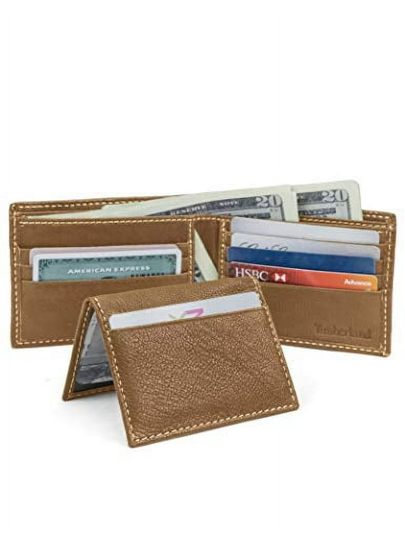 Timberland Men's Leather RFID Blocking Passcase Security Wallet
