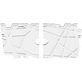 thumbnail image 2 of 24"W x 16"H x 3"ID x 8 1/2"C x 1"P Novo Architectural Grade PVC Contemporary Ceiling Medallion, Two Piece, 2 of 11