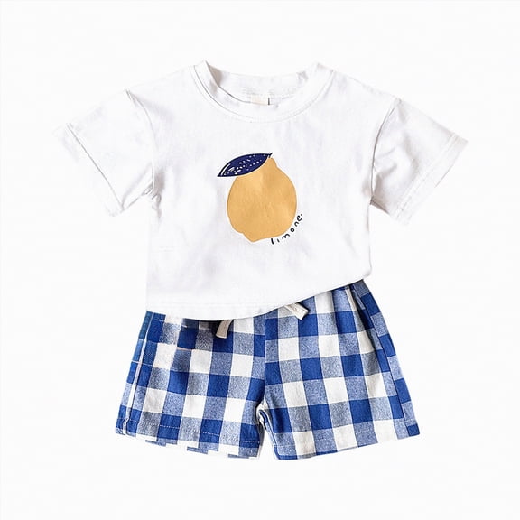 NOLDARES Kids Little Boys' Clothing Sets,Casual Short Sleeve T-shirt and Short Sets Toddler Boys Summer Clothes 2pcs Blazer,6-9 M