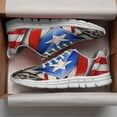 thumbnail image 3 of Puerto Rico American Flag Shoes for Men Women Running Shoes Lightweight Walking Sneakers Mesh Athletic Sport Shoes White Size 8.5, 3 of 5