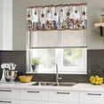 thumbnail image 4 of Farmhouse Curtain Valances for Windows, Kitchen Valance Window Treatments Panel 2 Pack, Western Texas Star American Country Berry Rod Pocket Short Curtains for Bathroom Bedroom 42 x 12 Inch, 4 of 8
