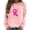 Pink, variant on jsaierl Womens Strong Breast Cancer Sweatshirt Pink Ribbon Print Tops Long Sleeve Graphic Sweatshirt Crewneck Pink Sweatshirt October Workout Tops Pullover Sweatshirts for Teen Girls