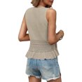 thumbnail image 3 of Women Short Sweater Vest Sleeveless Summer Bohemian Knitted Waistcoat, 3 of 4