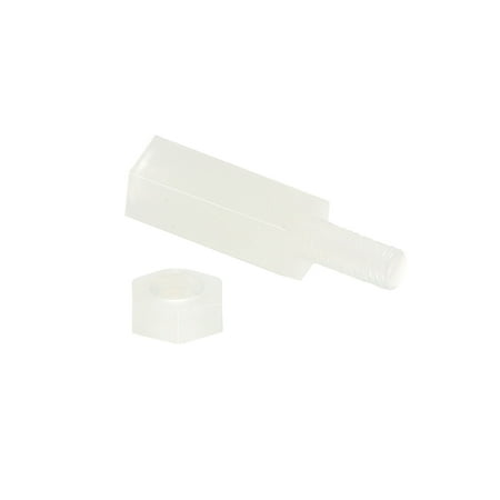 Uxcell M2.5 Standoff Screws 40 Pack Nylon Hex PCB Standoffs Nuts (10mm6mm White)