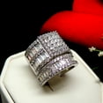 thumbnail image 6 of Camilla Wedding Ring Set Women CZ Sterling Silver Engagement Matching Band Ginger Lyne Collection, 6 of 7