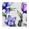 thumbnail image 4 of WYYP Purple Flowers Green Leaves Square Tablecloth Outdoor Fitted 100% Polyester Fiber 36*36, 4 of 8