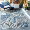 thumbnail image 2 of SAFAVIEH Cabana Salima Botanical Indoor/Outdoor Area Rug, Ivory/Navy, 9' x 12', 2 of 6