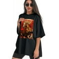 thumbnail image 3 of Plus Size Shirt for Women Black Tops for Women Short Sleeves Shirt for Women T Shirt Crewneck Shirt for Women XL, 3 of 5