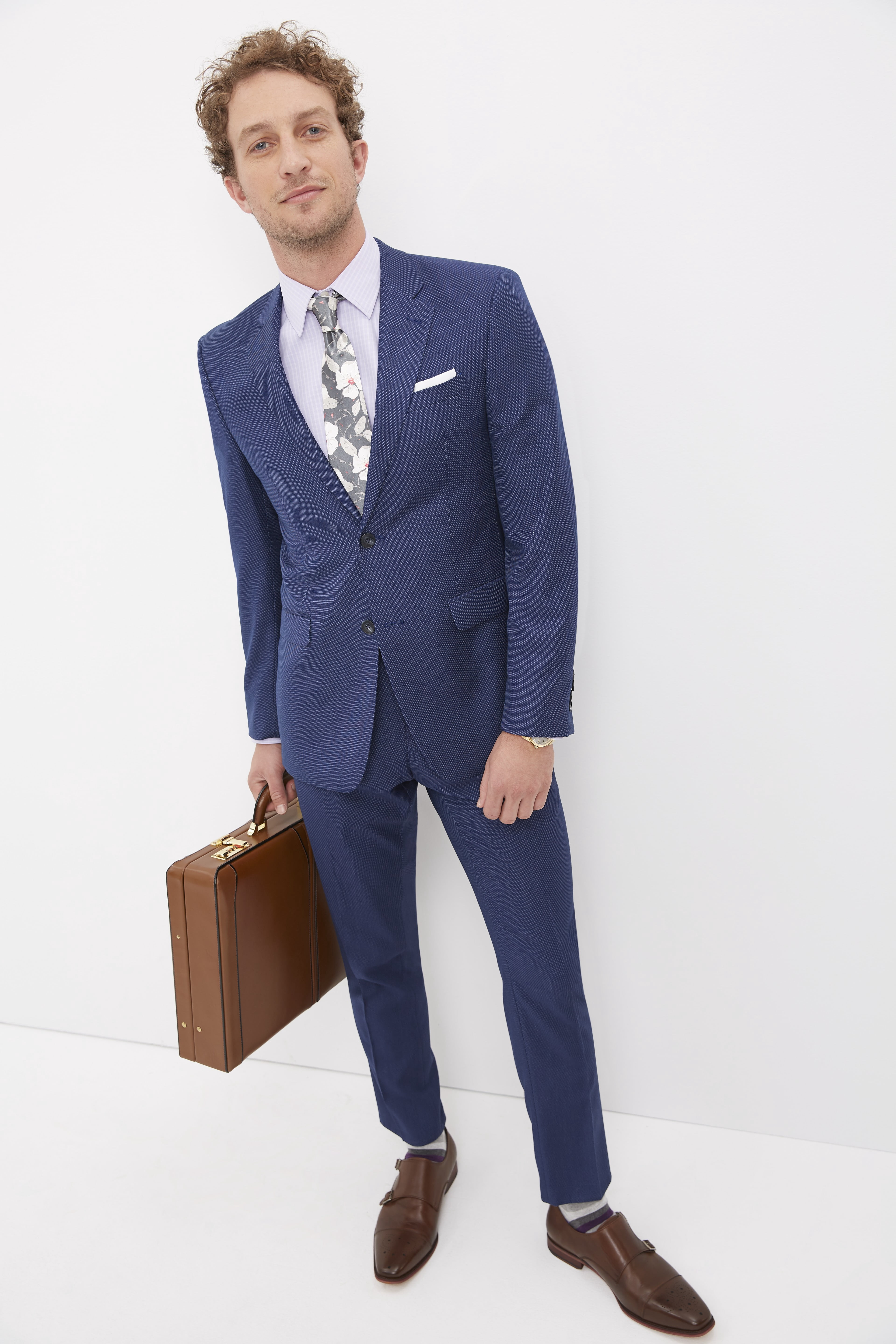 Lawson Leather Attache Case - Brown