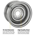 thumbnail image 3 of Smoothie 15x8 Plain Steel Wheel, 5 on 4.5/4.75, 4.25 BS, 3 of 9