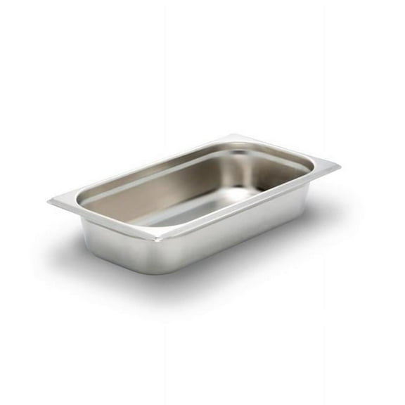Bon Chef 12025 2.25 quart Stainless Steel 0.33 Size Rectangular Food Pan, 12.75 x 6.87 x 2.25 in.