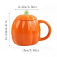 thumbnail image 3 of MOQIN Multi-Purpose Lidded Ceramic Pumpkin Mug, 5 Color Options for Fall & Halloween, Coffee Cup for Hot Beverages, Soup Mug with Lid, Cute Thanksgiving Kitchen Decor, Gift Idea, Dishwasher Safe, 3 of 4