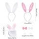 thumbnail image 3 of Set de disfraces para mascotas de Pascua: conejito con flor de zanahoria y gorro con cinta para la cabeza 7pc – accesorios ajustables de cuello de poliéster para gatos, perros, gansos, fotos festivas, 3 of 6