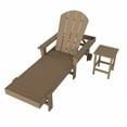 thumbnail image 4 of WestinTrends 2 Piece Adirondack Poly Reclining Chaise Lounge With Arms & Wheels, Weatherwood, 4 of 5