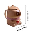 thumbnail image 3 of Cute Animal Ceramic Coffee Mug 16oz - Ergonomic Handle, Microwave & Dishwasher Safe, Large Capacity Cup for Home/Office Use (Gift for Women/Mom, Christmas/Birthday) Multicolor, 3 of 9