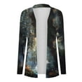thumbnail image 4 of GaThRRgYP Party Perfect Duster Cardigan Comfort Wear,Women's Fashion Halloween Printed Long Sleeved Cardigan Jacket Gray XL, 4 of 6