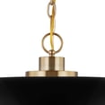 thumbnail image 4 of Nuvo Lighting Colony 1 Light Small Pendant Matte Black with Burnished Brass, 4 of 4
