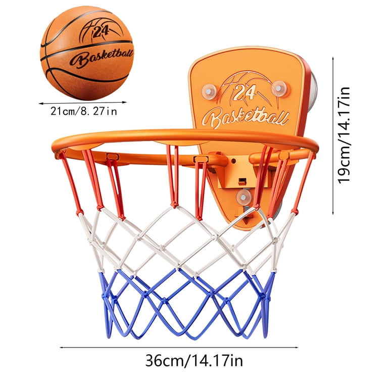 Indoor Basketball Hoop Set | Suction Cup Mount | Fits Size 5