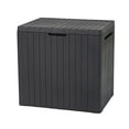thumbnail image 2 of Keter City Coffre de Terrasse en Résine de 30 Gallons pour Meubles de Patio, Accessoires de Piscine et Rangement pour Jouets d'Extérieur, Graphite, 2 of 15
