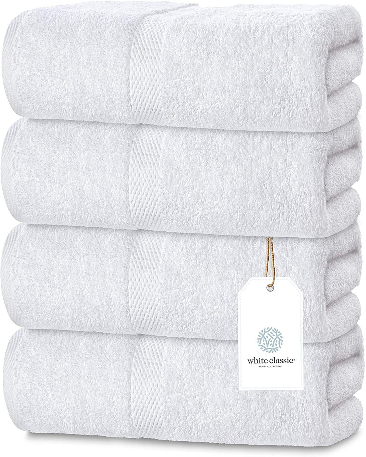 White Classic Luxury Cotton Washcloths Large Hotel Spa Bathroom Face Towel... 