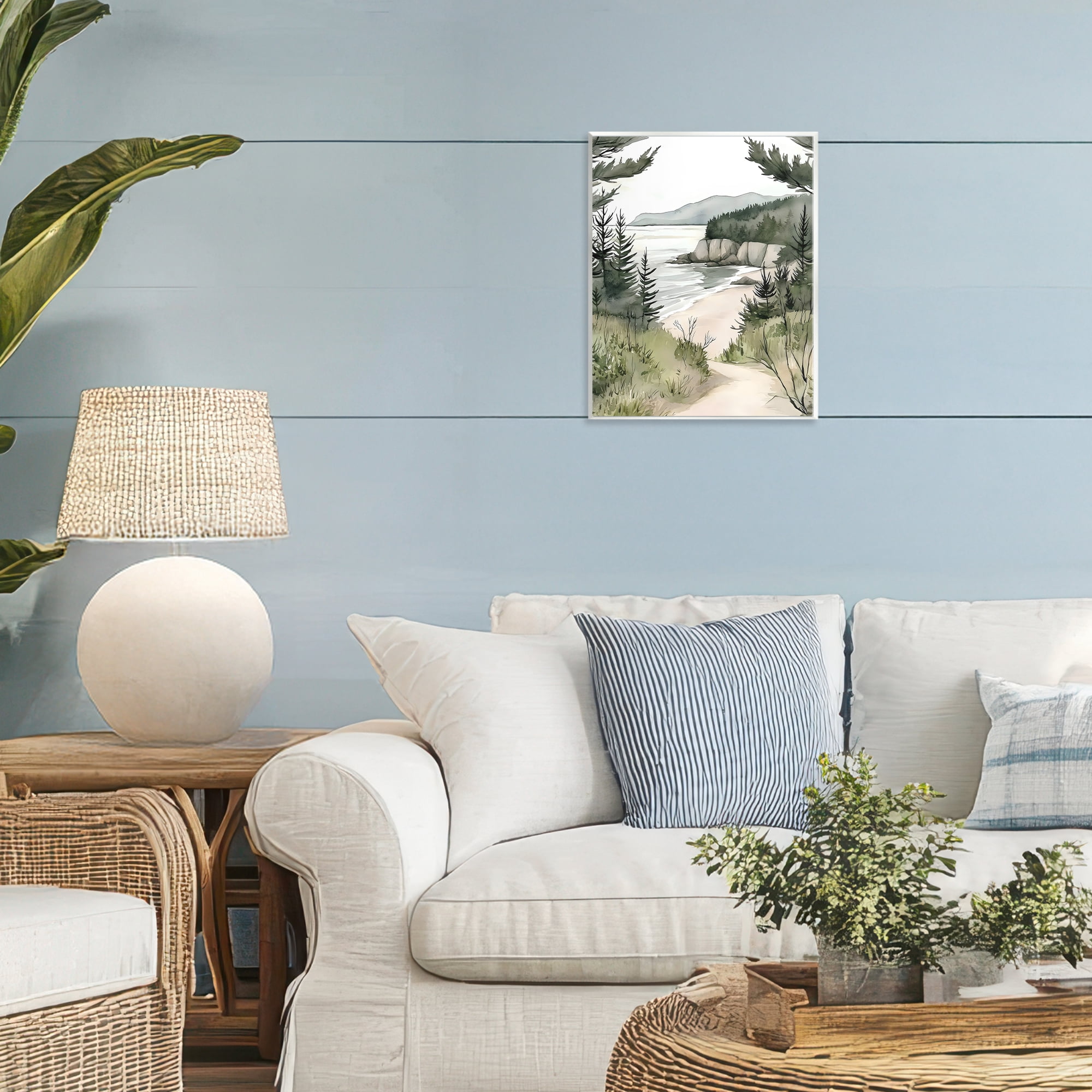 Stupell Industries Coastal Calm Winding Path Wall Plaque Art, design by Riley B
