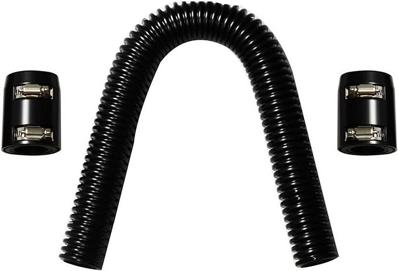 24" Flexible Upper/Lower Radiator Hose Kit, Stainless Steel With Chrome Caps, V8
