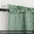 thumbnail image 5 of OVZME Darla Short Sage Green Tier Sheer Curtains 36 Inch Length 2 Panels, Soft Lightweight Small Window Curtains with Rod Pocket, Leaf Farmhouse Curtains for Bedroom Living Room, Each 42Wx36L Inch, 5 of 7