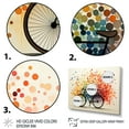 thumbnail image 3 of Designart "Bicycle Geometric Pedals Painting II" Transportation Floater Framed Wall Art Living Room, 3 of 7
