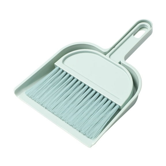 ACDANC Mini Broom and Dustpan Set,Compact Soft Bristle Brush with Dust Pan for Desk,Kitchen,and Home Cleaning,Blue