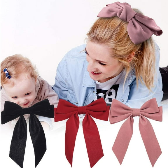 SPRING PARK Women Hair Clips for Girls,Bows for Girls Handmade Gifts Barrettes Hair Accessories for Girls Teens