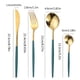 thumbnail image 2 of 4PCS Juego de cubiertos de acero inoxidable - Oro Diseño Europeo - Steak Tenedor Cuchara Cocina Comedor, 2 of 3