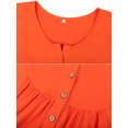 thumbnail image 6 of Women's Plus Size Henley V Neck Button up Tunic Tops Casual Short Sleeve Blouse Shirts, 6 of 7