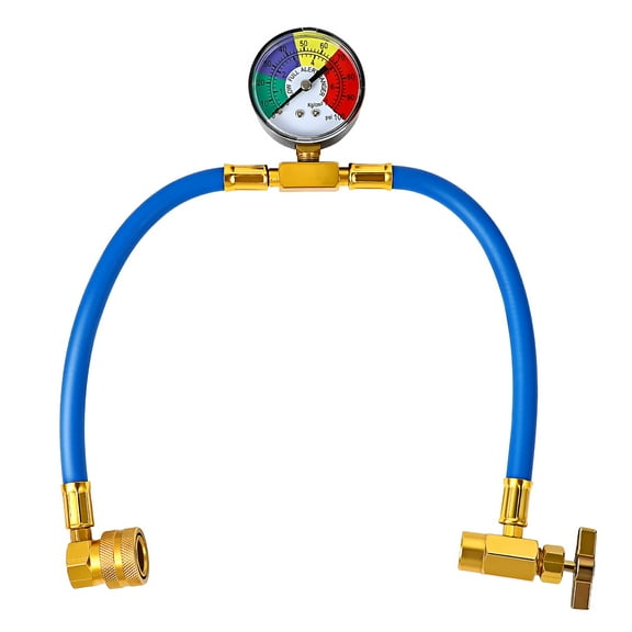 GJX Hose Car AC Auto Air Conditioner AC Gauges R134a Refrigerant Recharge Meter
