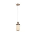 thumbnail image 1 of Innovations 201C-AC-G311-LED Dover 1 Light Mini Pendant part of the Franklin Restoration Collection, Antique Copper, 1 of 1