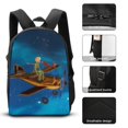 thumbnail image 3 of Le Petit Prince Backpack Bundle 17 Inch Bag Plus Lunch Box and Multi Compartment Pen Holder, 3 of 5