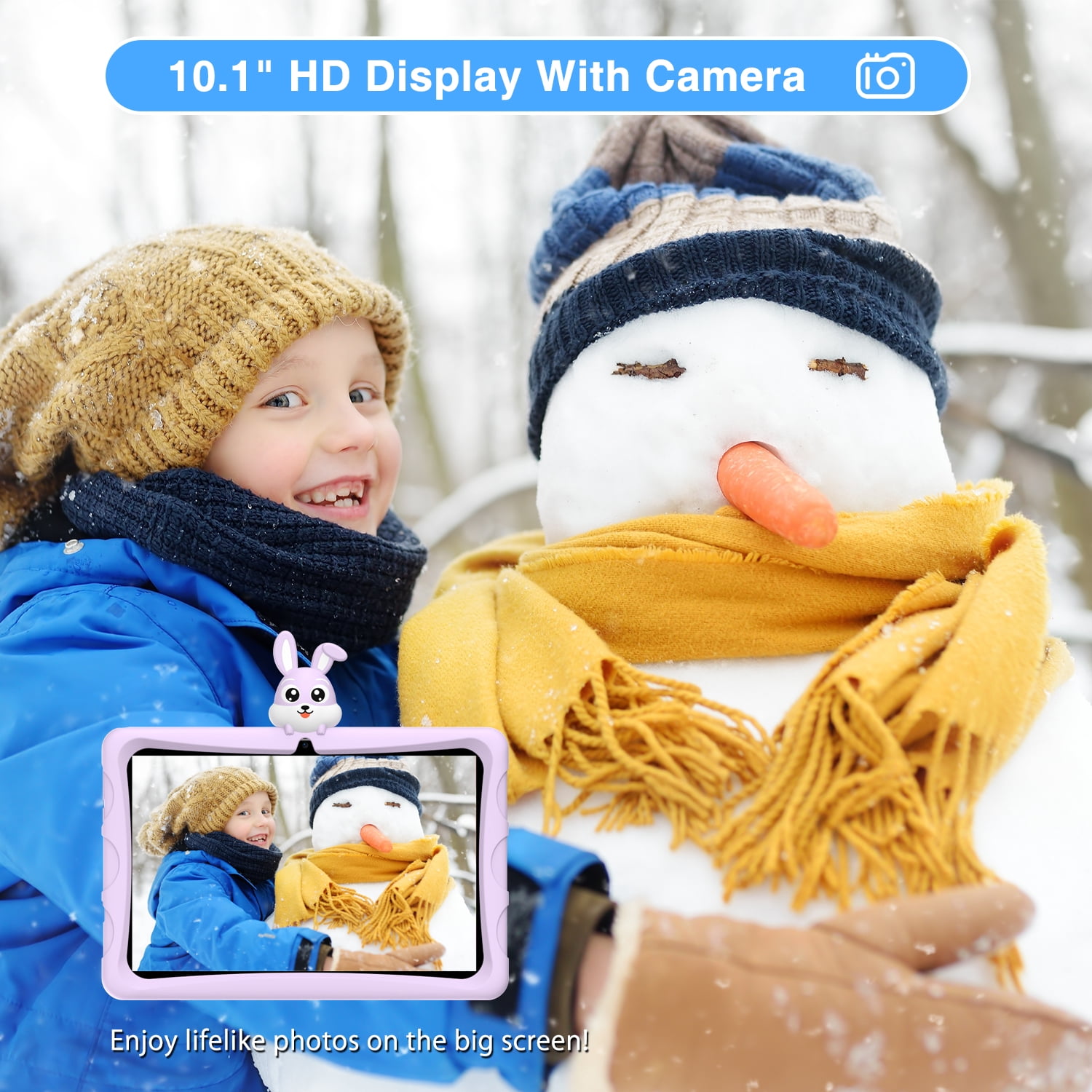 DOOGEE U9 10.1-inch HD Tablet, 64GB, Android 13, Wi-Fi, Macaron Purple