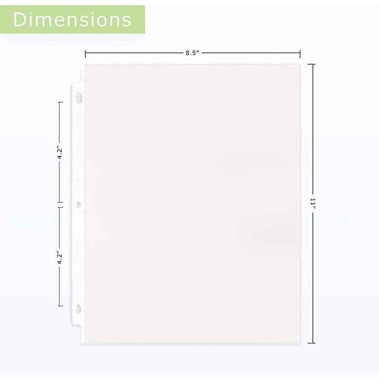 500 Sheet Protectors, 8.5 X 11 Inch Clear Page Protectors for 3