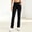 Black, variant on YHAJDS Women Slim Yoga Pants Solid Color Mid Rise Long Trousers Arranged With Pockets