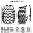 thumbnail image 3 of Travel Cooler Bag - Soccer Ball Pattern Camping Beer Cooler Backpack with Bottle Opener- Waterproof Insulated Picnic Backpacks - Cooler Bag for Beach, 3 of 6
