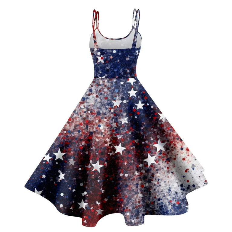 knee length dresses for ladies Proudly Patriotic Short Sleeve Pocket Twirl Dress – belle: a shop for girls main image 0