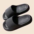 thumbnail image 6 of Xfvqtps Shower Shoes for Womens and Mens Slide Open Toe Non Slip Thick Soft Sole Lightweight Solid Color Indoor Beach EVA Slipper Black, 6 of 6