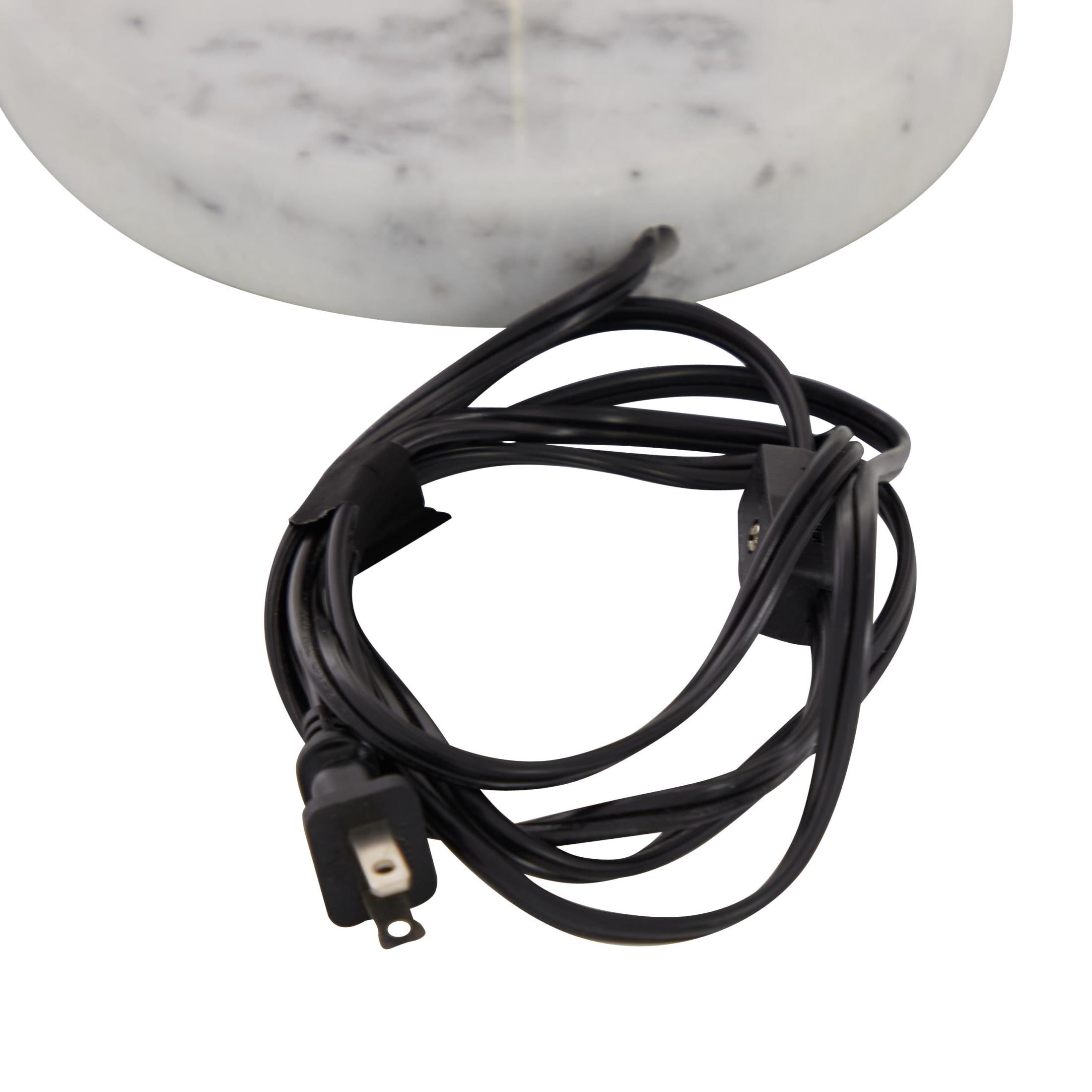 CosmoLiving by Cosmopolitan 23" White Table Lamp with White Glass Shade